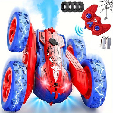 SpinMaster Coche acrobático | Espectáculo y acción - acrobacias 360° con luz y spray